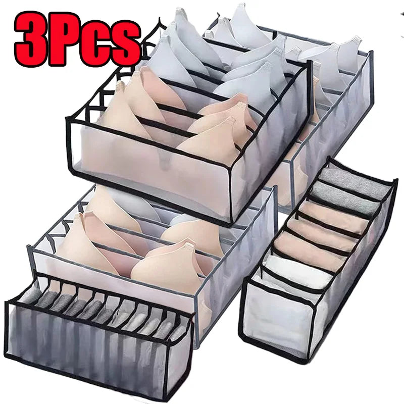 Organisateurs de tiroirs modulables – Lot de 3 boîtes de rangement