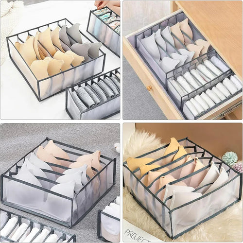 Organisateurs de tiroirs modulables – Lot de 3 boîtes de rangement