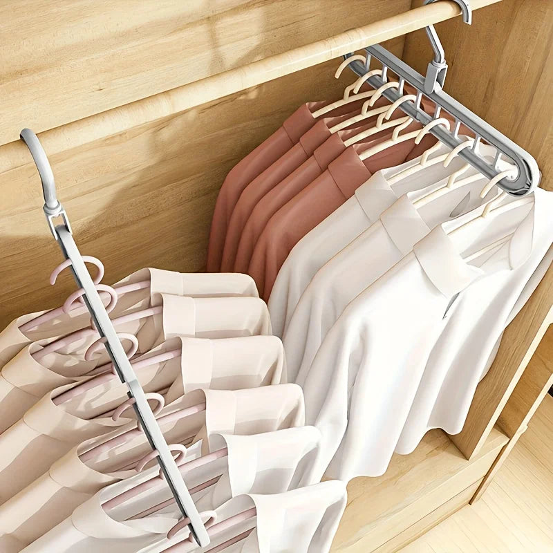 Lot de 3 organisateurs de cintres pliables – Gain de place pour garde-robe