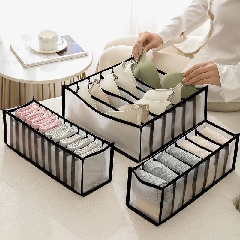 Organisateurs de tiroirs modulables – Lot de 3 boîtes de rangement